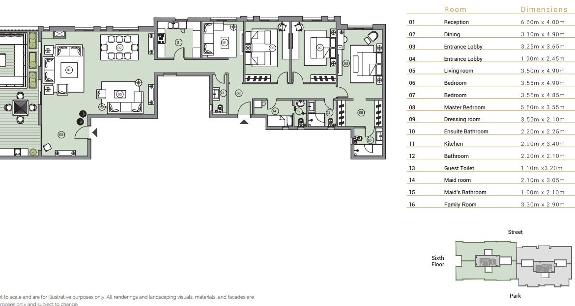 b11 3 bed penthouse phoenix swan lake 257m roof 65m