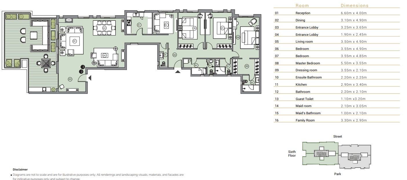 b11 3 bed penthouse phoenix swan lake 257m roof 65m